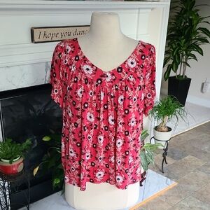 Loft Outlet Floral Flowy Pretty Top Sz L